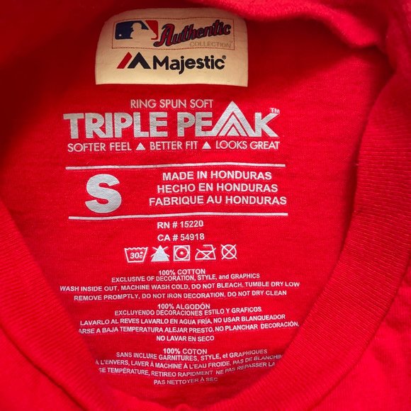 Majestic Men's Cincinnati Reds MLB 2015 All Star Game Size Small Red T-shirt - Picture 3 of 6